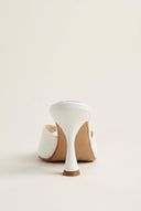TFP - Stiletto Heel Mules - White Patent
