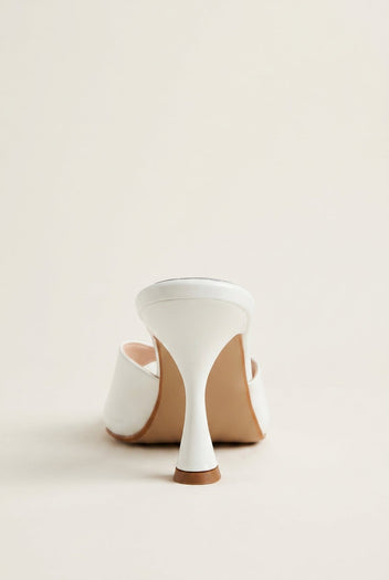 TFP - Stiletto Heel Mules - White Patent