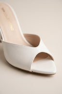 TFP - Stiletto Heel Mules - White Patent
