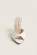 TFP - Stiletto Heel Mules - White Patent