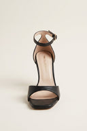 TFP - Stiletto Heeled Sandals Ankle Strap - Black Matte