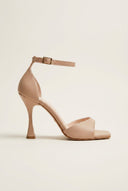 TFP - Stiletto Heeled Sandals Ankle Strap - Nude Matte