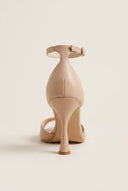 TFP - Stiletto Heeled Sandals Ankle Strap - Nude Matte