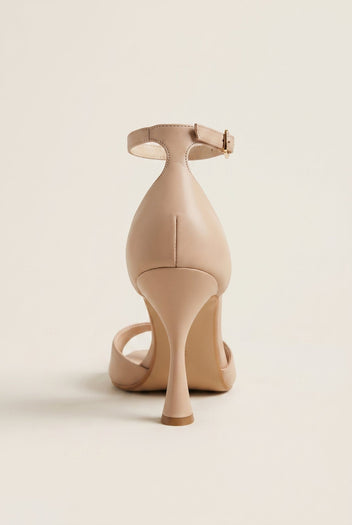 TFP - Stiletto Heeled Sandals Ankle Strap - Nude Matte