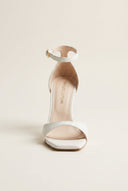 TFP - Stiletto Heeled Sandals Ankle Strap - White Matte