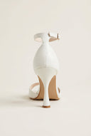 TFP - Stiletto Heeled Sandals Ankle Strap - White Matte