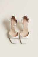 TFP - Stiletto Heeled Sandals Ankle Strap - White Matte