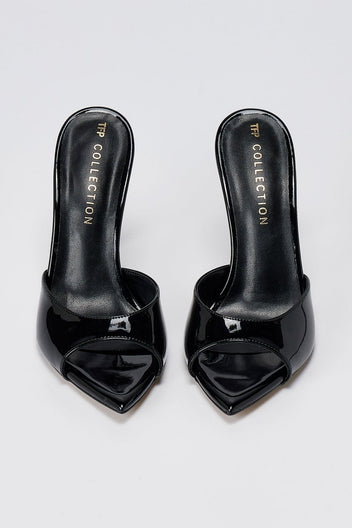 TFP - Stiletto Mules - Black Patent