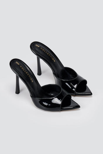 TFP - Stiletto Mules - Black Patent