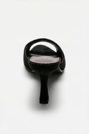 Ideal shoes - Stiletto Mules - Black Suede