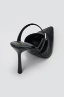 Stiletto Mules Croc Pattern TFP - Black Croc - thefashionproject.gr - TFP