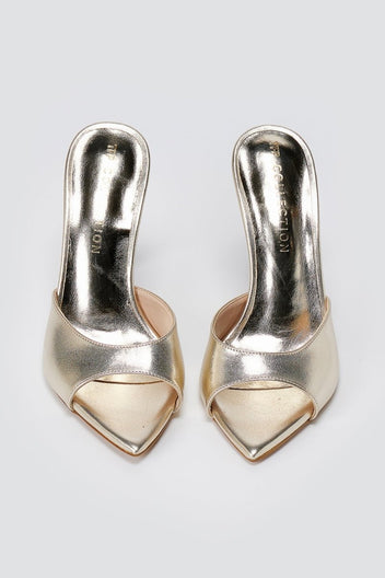 TFP - Stiletto Mules - Gold