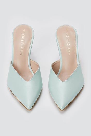TFP - Stiletto Mules - Green