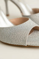 TFP - Stiletto Mules - Silver Glitter