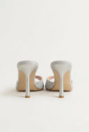 TFP - Stiletto Mules - Silver Glitter