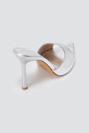 TFP - Stiletto Mules - Silver Metallic