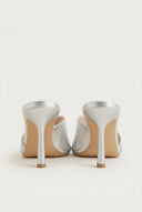 TFP - Stiletto Mules - Silver Metallic