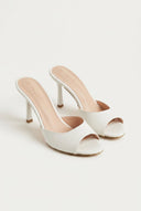 TFP - Stiletto Mules - White Matte