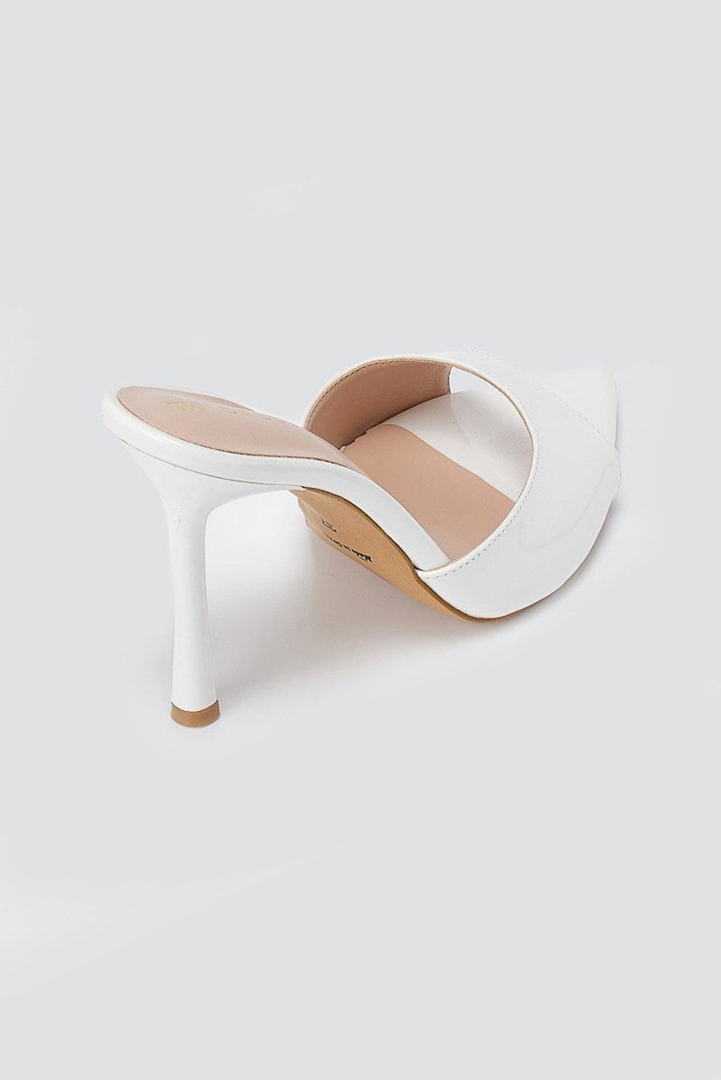 TFP - Stiletto Mules - White Patent