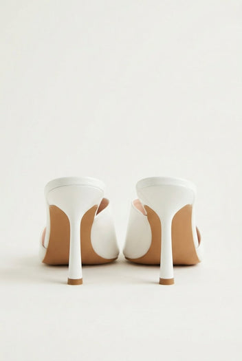 TFP - Stiletto Mules - White Patent