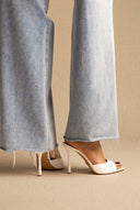 TFP - Stiletto Mules - White Patent