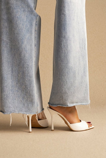 TFP - Stiletto Mules - White Patent