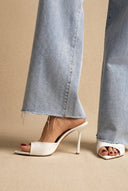 TFP - Stiletto Mules - White Patent