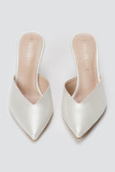 TFP - Stiletto Mules - White Pearl