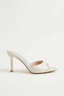 TFP - Stiletto Mules - White Pearl