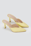 TFP - Stiletto Mules - Yellow Matte