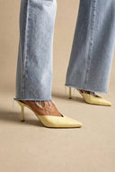 TFP - Stiletto Mules - Yellow Matte