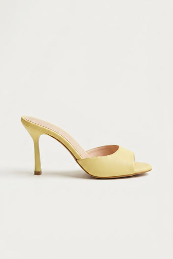 TFP - Stiletto Mules - Yellow Matte