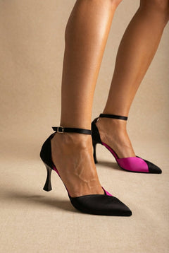 Black/Fux Satin