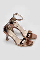 TFP - Stiletto Sandals - Brown Mirror