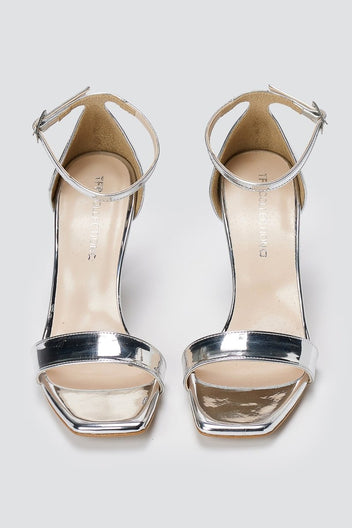 TFP - Stiletto Sandals - Silver Mirror