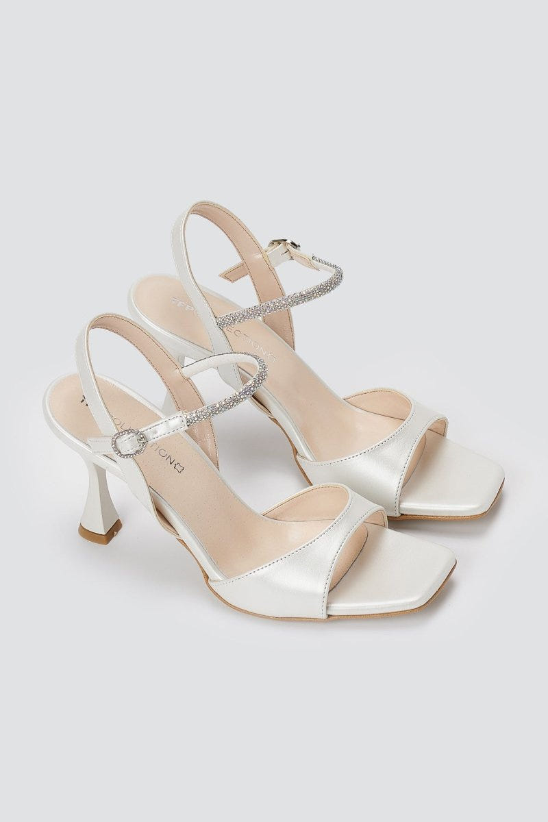 TFP - Stiletto Sandals - White Pearl