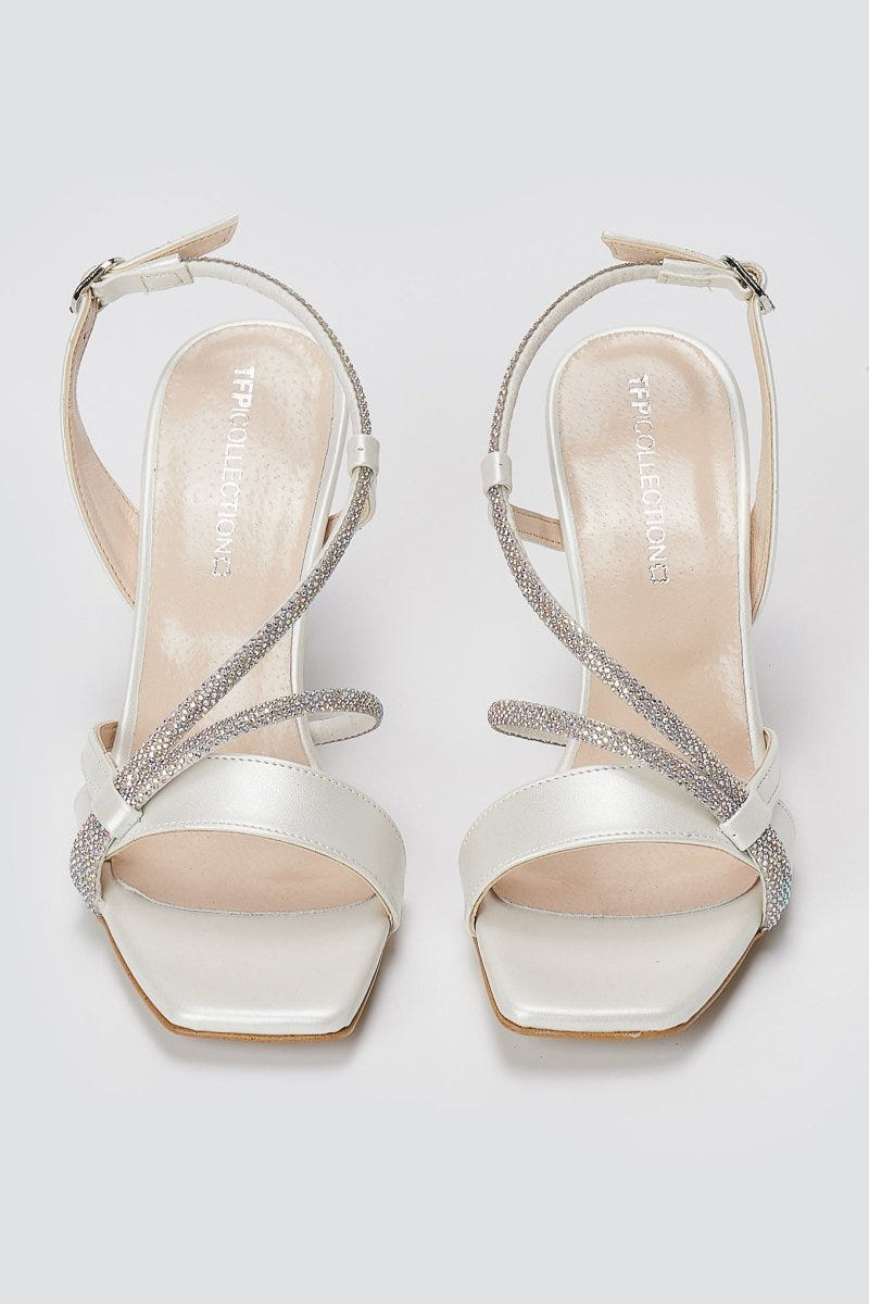 TFP - Stiletto Sandals - White Pearl