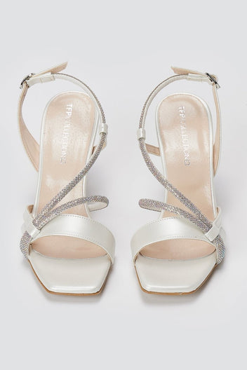TFP - Stiletto Sandals - White Pearl