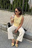 TFP - Stiletto Sandals - Yellow Matte