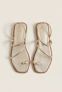 IRIS - Strappy Flat Sandals - Gold Metallic