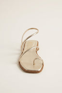 IRIS - Strappy Flat Sandals - Gold Metallic