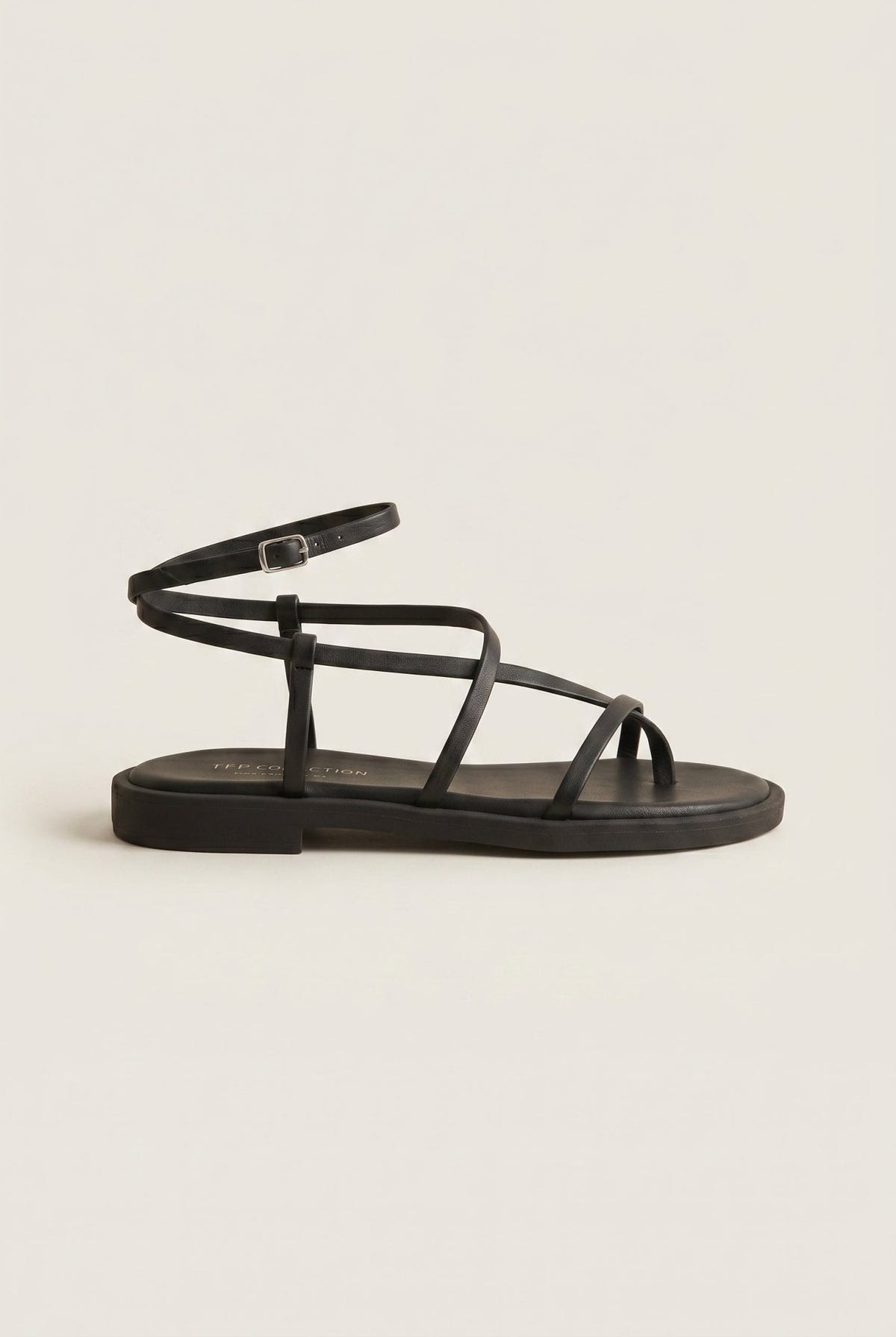 TFP - Strappy Sandals Ankle Strap - Black Matte