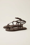 TFP - Strappy Sandals Ankle Strap - Brown Matte