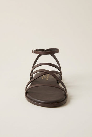 TFP - Strappy Sandals Ankle Strap - Brown Matte