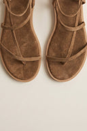 TFP - Strappy Sandals Ankle Strap - Khaki Green Suede