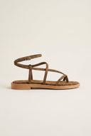 TFP - Strappy Sandals Ankle Strap - Khaki Green Suede
