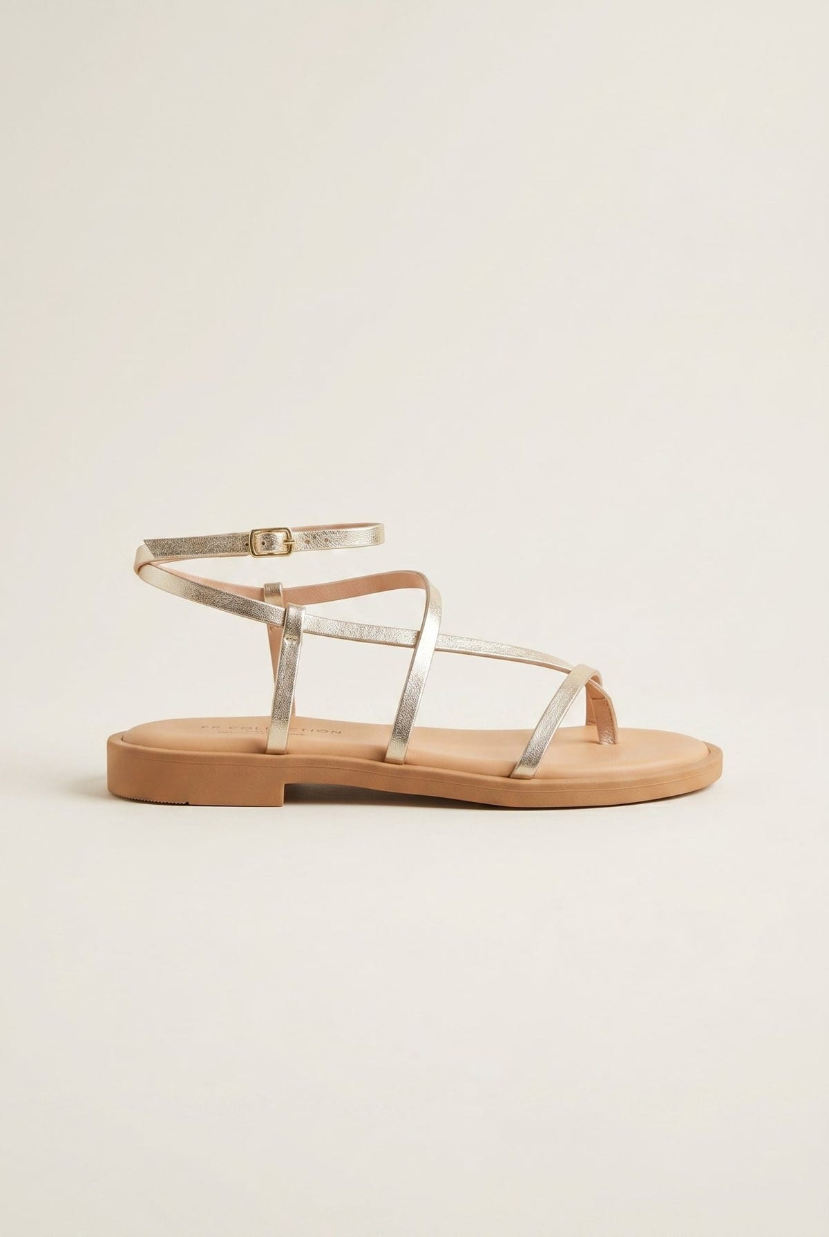 TFP - Strappy Sandals Ankle Strap - Light Gold
