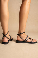 TFP - Strappy Sandals Buckle Closure - Black Matte