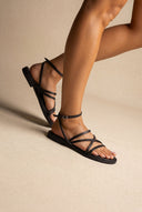 TFP - Strappy Sandals Buckle Closure - Black Matte