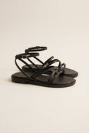 TFP - Strappy Sandals Buckle Closure - Black Matte
